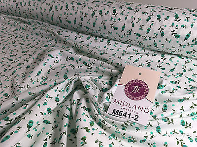 Small Floral Print on white soft polycotton dress Fabric 45" Wide M541 Mtex - Image 16