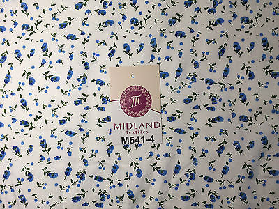 Small Floral Print on white soft polycotton dress Fabric 45" Wide M541 Mtex - Image 30