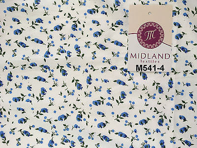 Small Floral Print on white soft polycotton dress Fabric 45" Wide M541 Mtex - Image 31