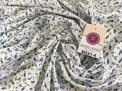 Small Floral Print on white soft polycotton dress Fabric 45" Wide M541 Mtex - Image 36