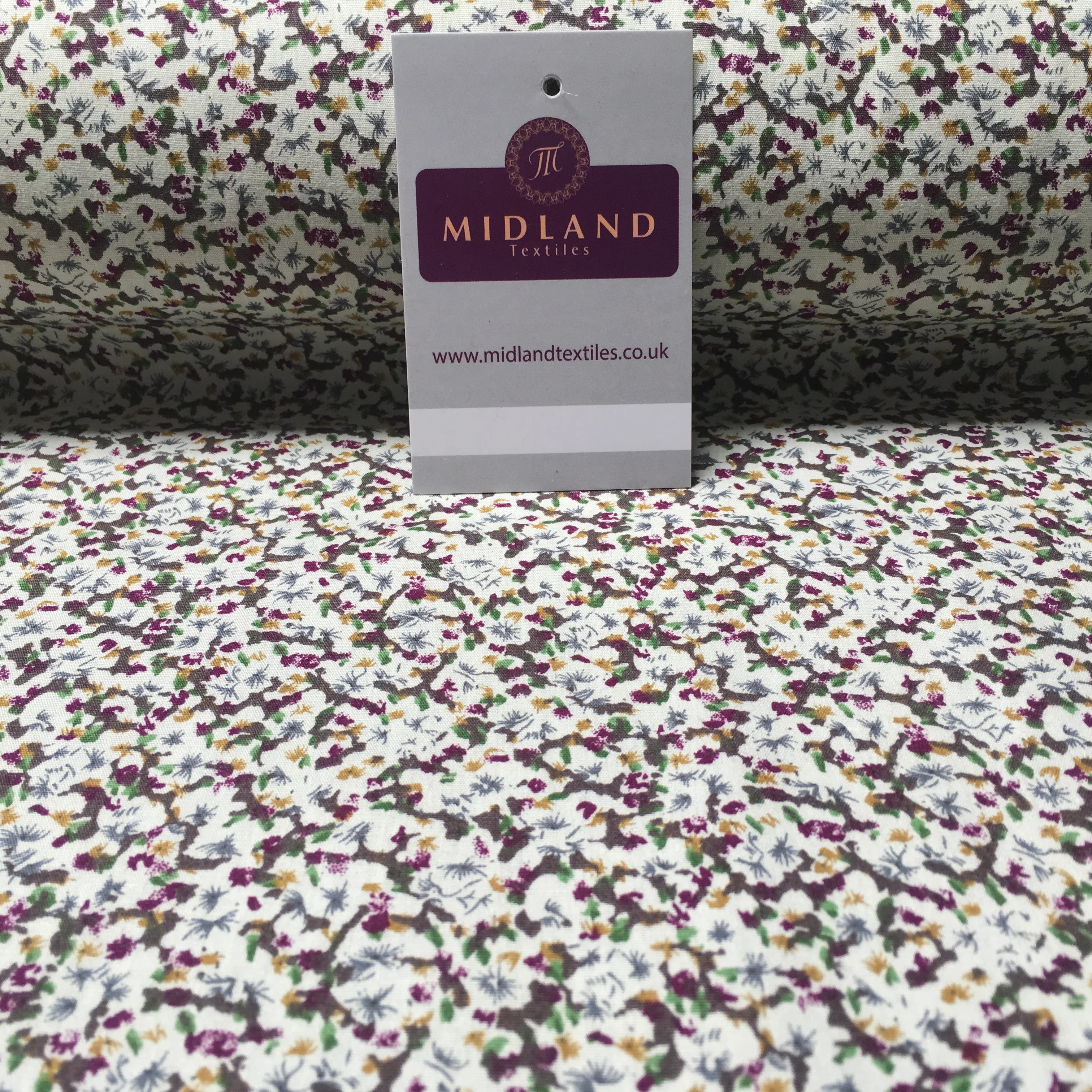 Small Floral Printed 100% Cotton Fabric 58" Wide Mtex MA914 - Image 10