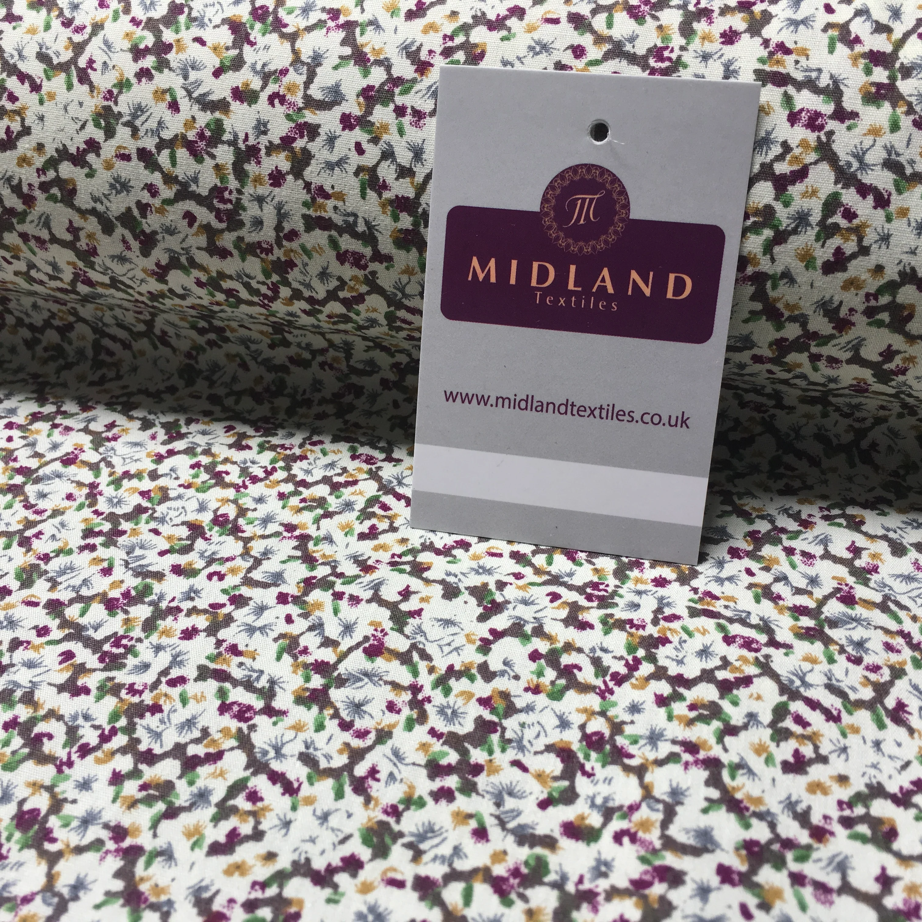 Small Floral Printed 100% Cotton Fabric 58" Wide Mtex MA914 - Image 11