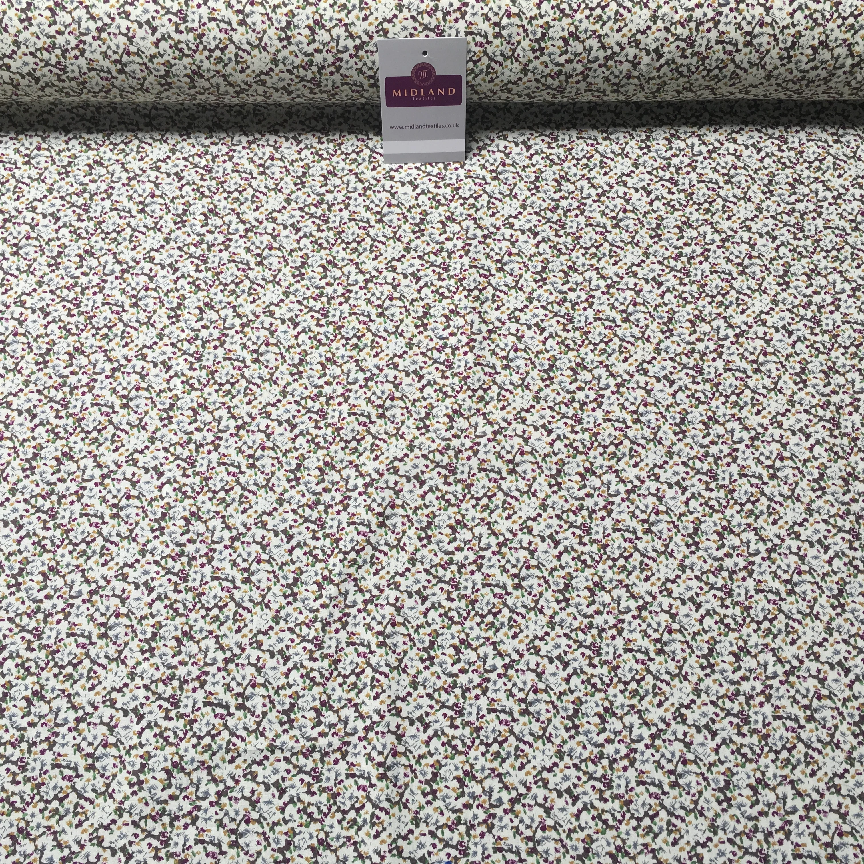 Small Floral Printed 100% Cotton Fabric 58" Wide Mtex MA914 - Image 12