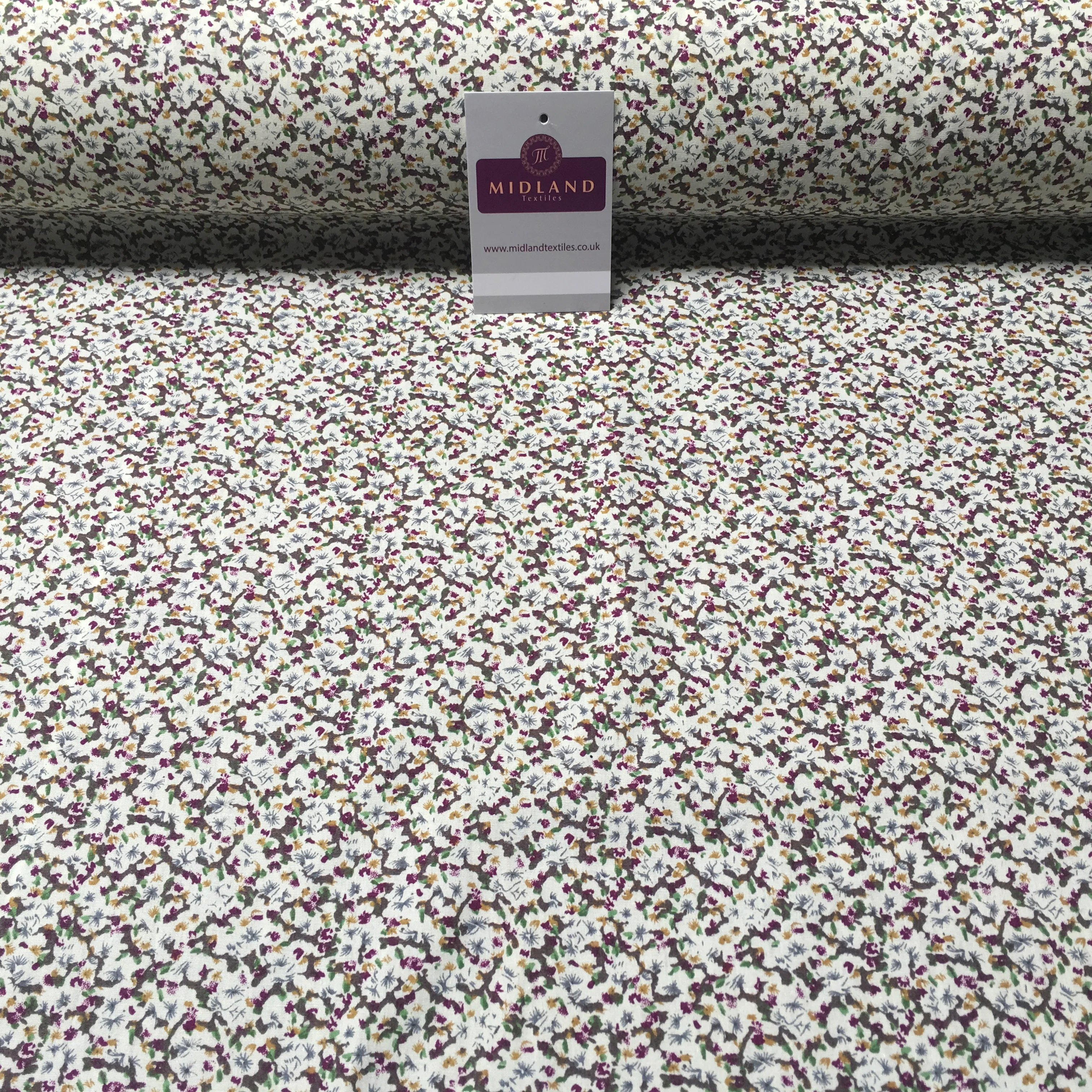 Small Floral Printed 100% Cotton Fabric 58" Wide Mtex MA914 - Image 13