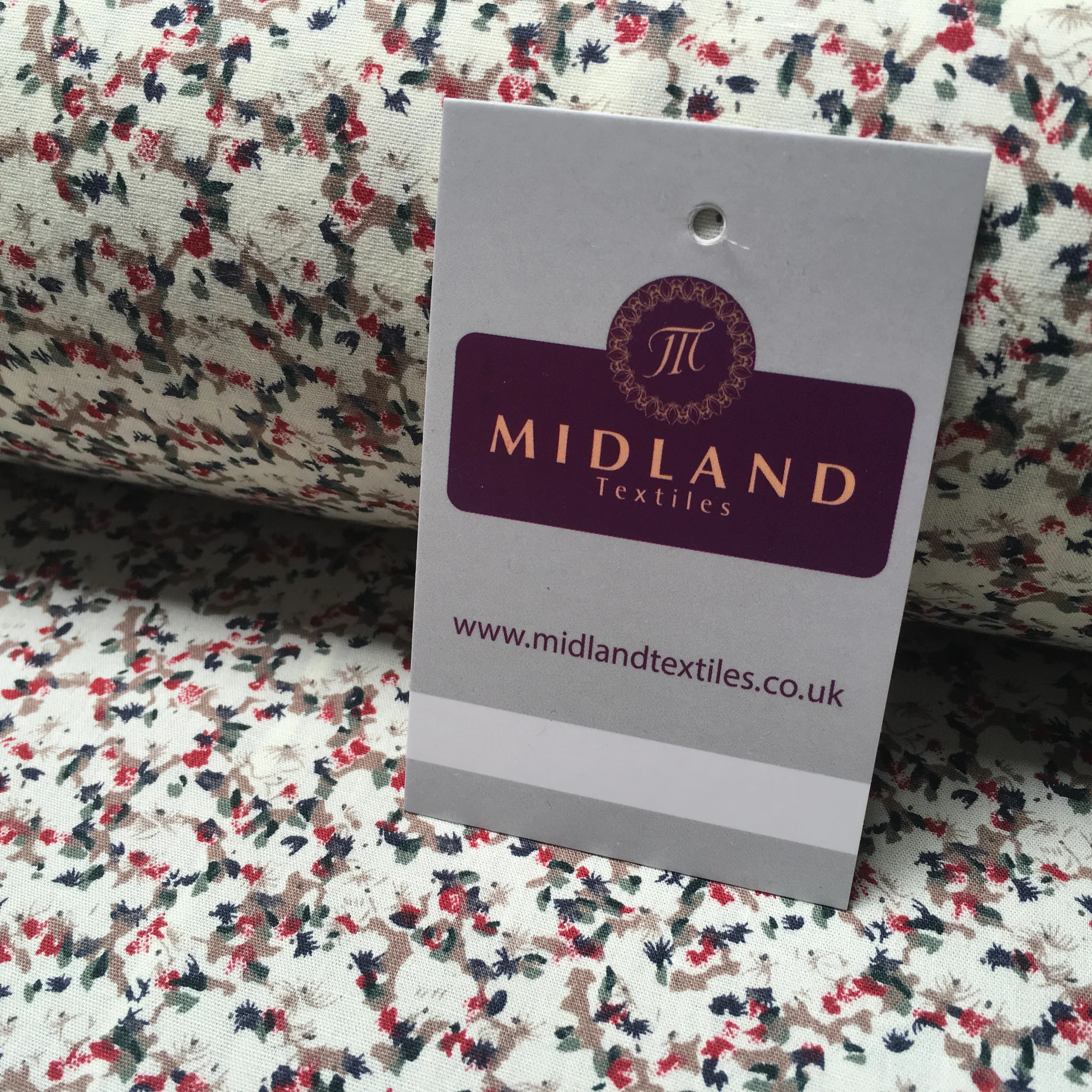 Small Floral Printed 100% Cotton Fabric 58" Wide Mtex MA914 - Image 5