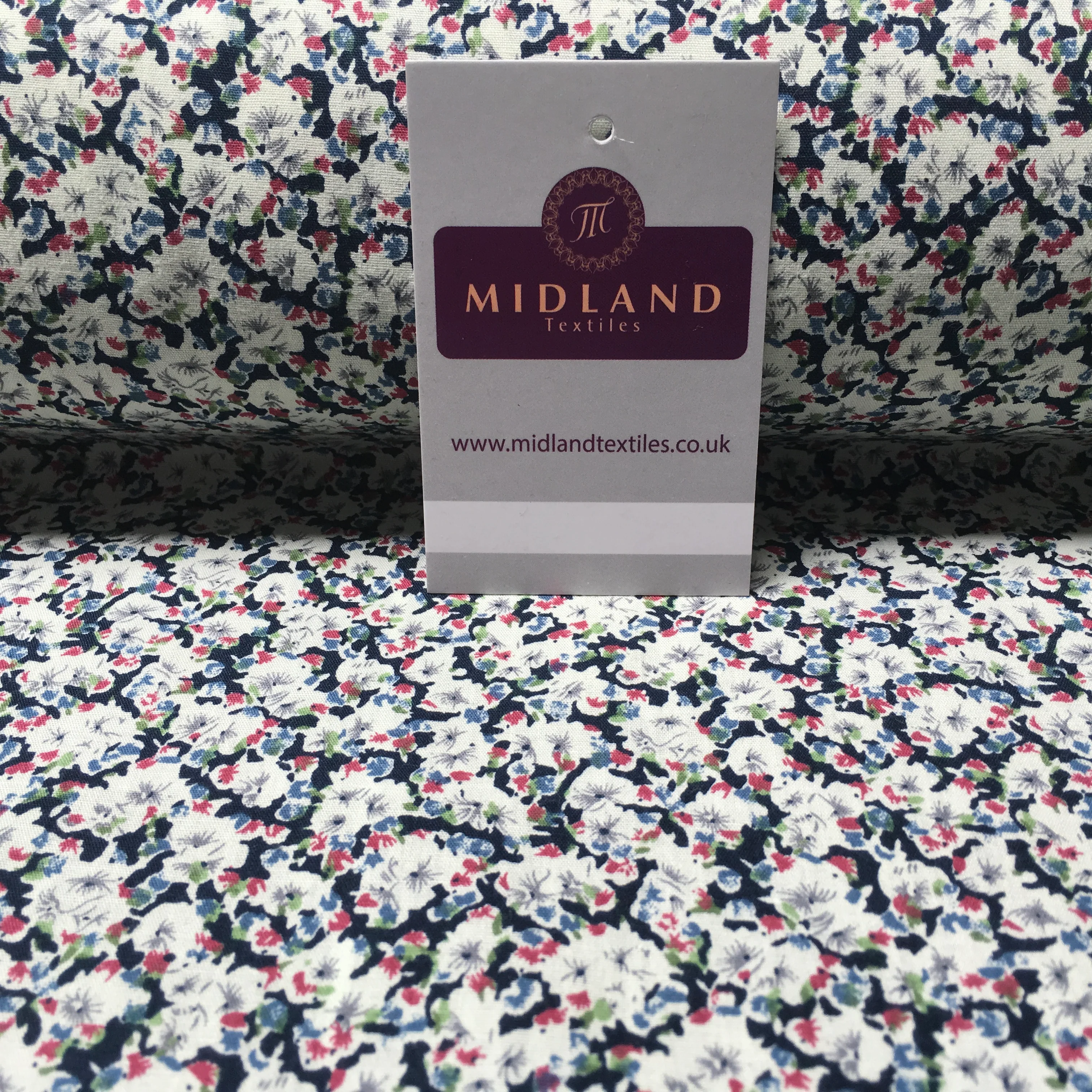 Small Floral Printed 100% Cotton Fabric 58" Wide Mtex MA914 - Image 7