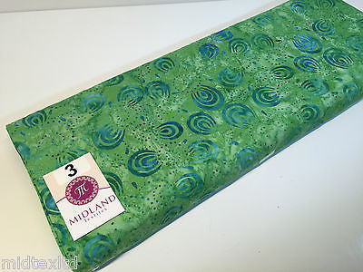 Swirl and dot design contrasting colours Bali batik fabric 100% Cotton M525 Mtex - Image 14