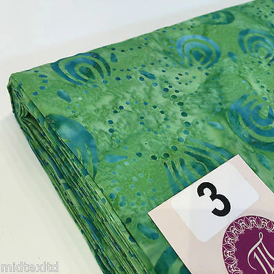 Swirl and dot design contrasting colours Bali batik fabric 100% Cotton M525 Mtex - Image 16