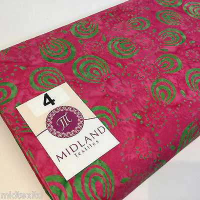 Swirl and dot design contrasting colours Bali batik fabric 100% Cotton M525 Mtex - Image 19