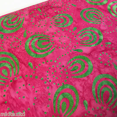 Swirl and dot design contrasting colours Bali batik fabric 100% Cotton M525 Mtex - Image 20