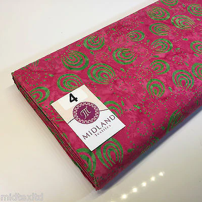 Swirl and dot design contrasting colours Bali batik fabric 100% Cotton M525 Mtex - Image 24