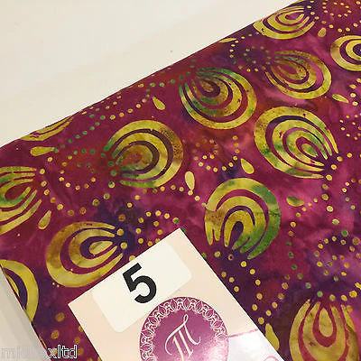 Swirl and dot design contrasting colours Bali batik fabric 100% Cotton M525 Mtex - Image 26
