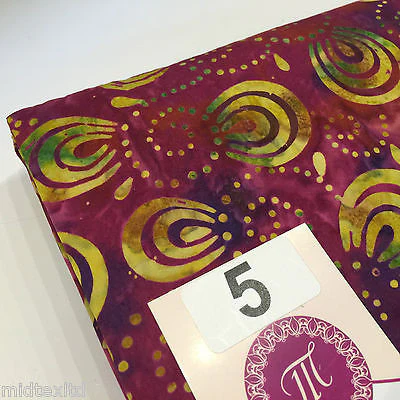 Swirl and dot design contrasting colours Bali batik fabric 100% Cotton M525 Mtex - Image 31
