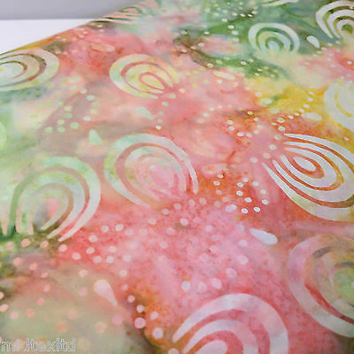 Swirl and dot design contrasting colours Bali batik fabric 100% Cotton M525 Mtex - Image 36