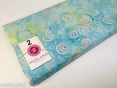 Swirl and dot design contrasting colours Bali batik fabric 100% Cotton M525 Mtex - Image 7