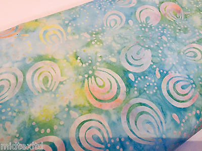 Swirl and dot design contrasting colours Bali batik fabric 100% Cotton M525 Mtex - Image 9