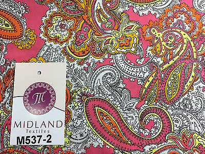 Traditional Vintage Paisley floral 100% Cotton Poplin 58" Wide M537 Mtex - Image 10