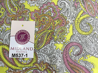 Traditional Vintage Paisley floral 100% Cotton Poplin 58" Wide M537 Mtex - Image 3