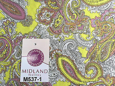Traditional Vintage Paisley floral 100% Cotton Poplin 58" Wide M537 Mtex - Image 5