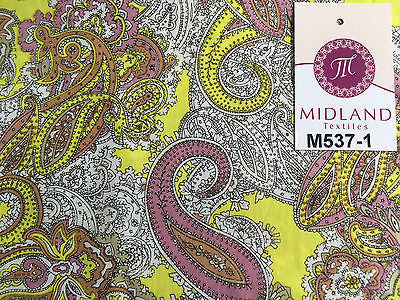 Traditional Vintage Paisley floral 100% Cotton Poplin 58" Wide M537 Mtex - Image 6