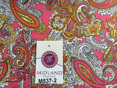 Traditional Vintage Paisley floral 100% Cotton Poplin 58" Wide M537 Mtex - Image 7