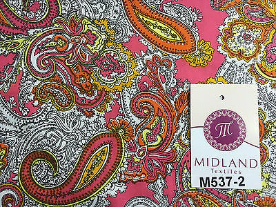 Traditional Vintage Paisley floral 100% Cotton Poplin 58" Wide M537 Mtex - Image 8
