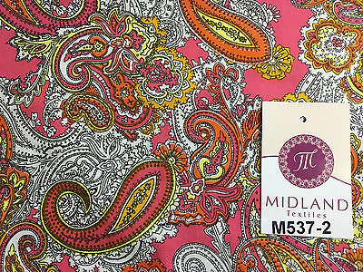 Traditional Vintage Paisley floral 100% Cotton Poplin 58" Wide M537 Mtex - Image 9