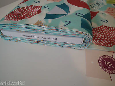 Umbrella Print 100% Cotton Poplin Fabric, 45" Wide. Craft Cotton M26 Mtex - Image 13