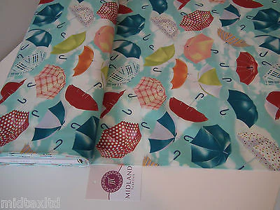 Umbrella Print 100% Cotton Poplin Fabric, 45" Wide. Craft Cotton M26 Mtex - Image 15