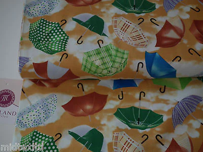 Umbrella Print 100% Cotton Poplin Fabric, 45" Wide. Craft Cotton M26 Mtex - Image 17