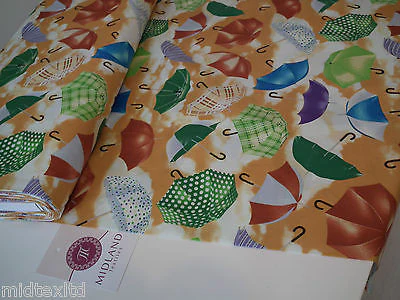 Umbrella Print 100% Cotton Poplin Fabric, 45" Wide. Craft Cotton M26 Mtex - Image 19