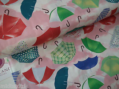 Umbrella Print 100% Cotton Poplin Fabric, 45" Wide. Craft Cotton M26 Mtex - Image 3
