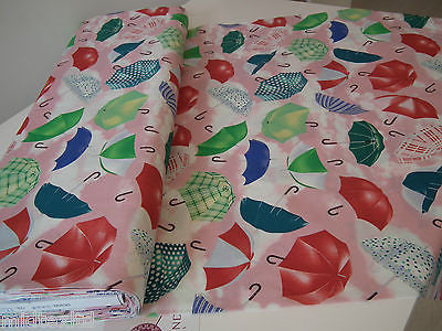 Umbrella Print 100% Cotton Poplin Fabric, 45" Wide. Craft Cotton M26 Mtex - Image 4