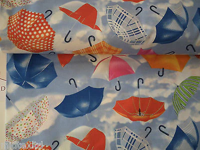 Umbrella Print 100% Cotton Poplin Fabric, 45" Wide. Craft Cotton M26 Mtex - Image 7