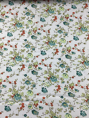 Vinatge Floral poly cotton print dress craft fabric 44" Wide M353 Mtex - Image 4