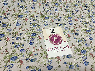 Vinatge Floral poly cotton print dress craft fabric 44" Wide M353 Mtex - Image 6