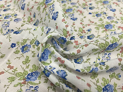 Vinatge Floral poly cotton print dress craft fabric 44" Wide M353 Mtex - Image 9