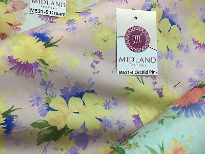 Vintage Abstract Floral Printed Fabric 100% Cotton Poplin  44" Wide  M531 Mtex - Image 13