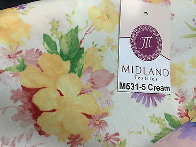 Vintage Abstract Floral Printed Fabric 100% Cotton Poplin  44" Wide  M531 Mtex - Image 16