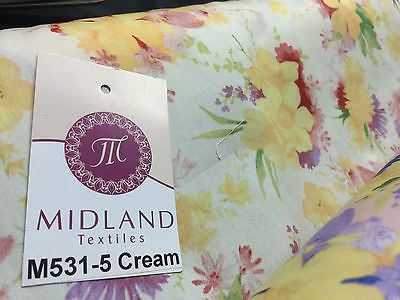 Vintage Abstract Floral Printed Fabric 100% Cotton Poplin  44" Wide  M531 Mtex - Image 17