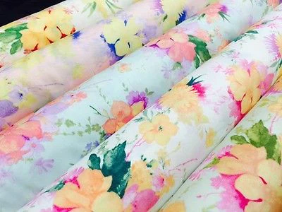 Vintage Abstract Floral Printed Fabric 100% Cotton Poplin  44" Wide  M531 Mtex - Image 5