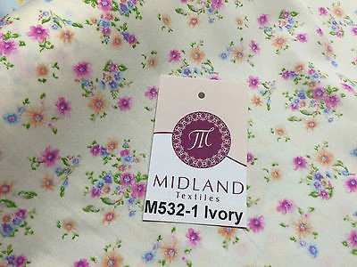 Vintage Ditsy Floral Printed Fabric 100% Cotton Poplin 44" Wide M532 Mtex - Image 6