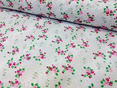 Vintage  floral ditsy Shabby Chic poly cotton printed fabric 44" Wide M341 Mtex - Image 3