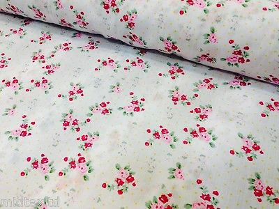Vintage  floral ditsy Shabby Chic poly cotton printed fabric 44" Wide M341 Mtex - Image 4