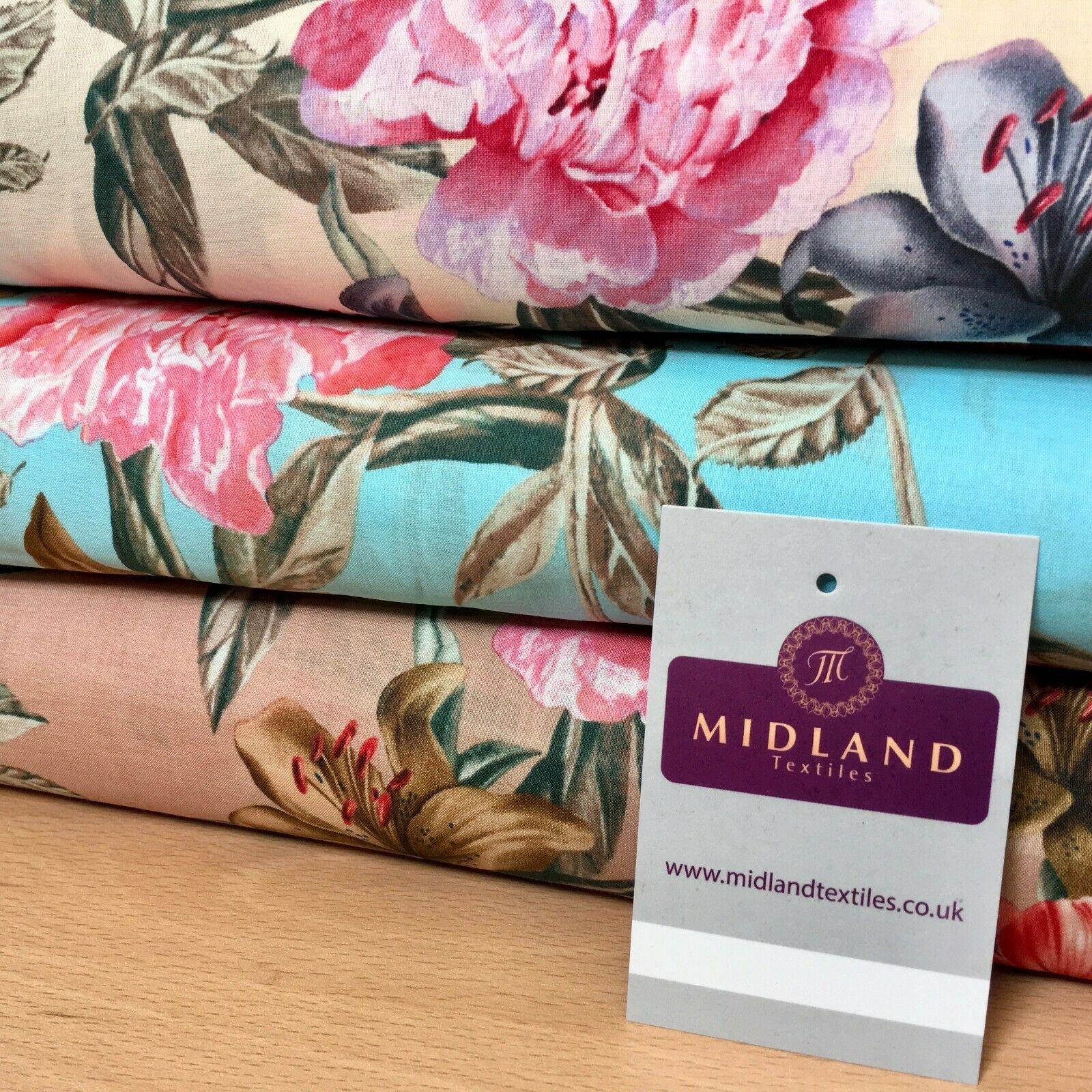 Vintage Floral Printed Cotton Lawn Dress Fabric 150cm MK1236 Mtex - Image 19