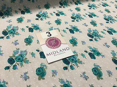 Vintage Floral Rose Spotted Print Poly Cotton Fabric 44" Wide M356 Mtex - Image 13