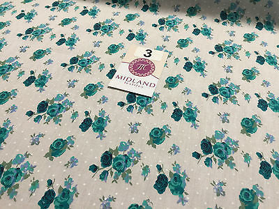 Vintage Floral Rose Spotted Print Poly Cotton Fabric 44" Wide M356 Mtex - Image 14