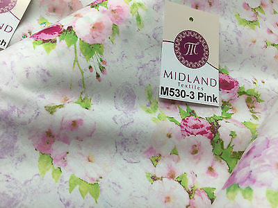 Vintage floral shabby Chic Printed Fabric 100% Cotton Poplin 44" Wide M530 Mtex - Image 15