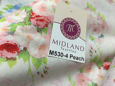 Vintage floral shabby Chic Printed Fabric 100% Cotton Poplin 44" Wide M530 Mtex - Image 17