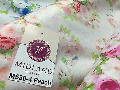 Vintage floral shabby Chic Printed Fabric 100% Cotton Poplin 44" Wide M530 Mtex - Image 18